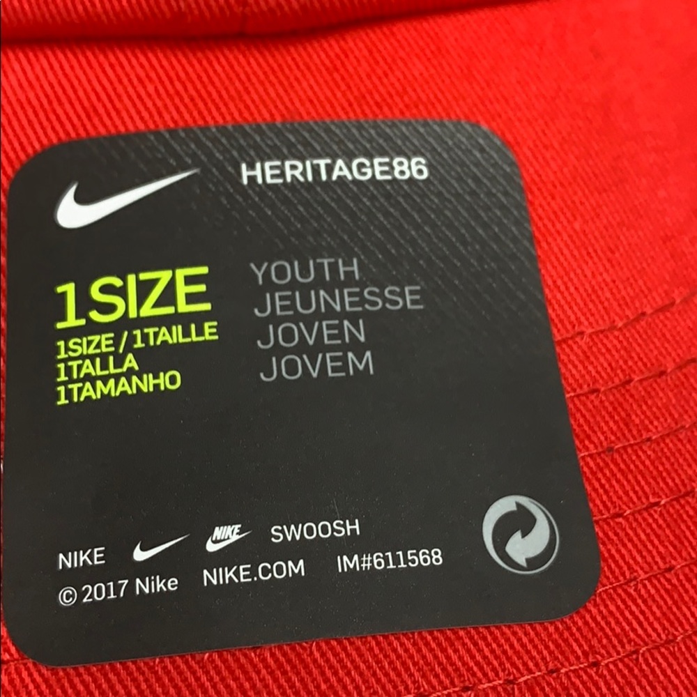 NIKE CAP HERITAGE86 youth 1 size red/black - Picture 9 of 16